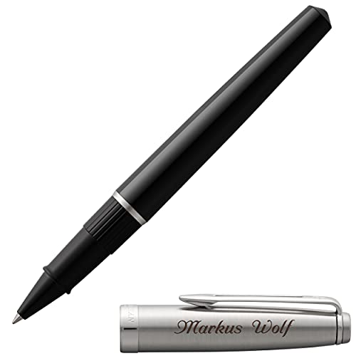 Waterman Tintenroller Embleme Schwarz C.C. 2100378 mit Laser-Gravur von Waterman