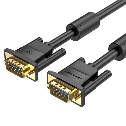 Watio Wave VGA-Kabel – VGA-Kabel männlich auf männlich, 1 m, schwarz, ideal für Videoübertragung in hoher Qualität, kompatibel und robust Watio Wave VGA-Kabel – VGA-Kabel männlich auf männlich, 1 m, schwarz, ideal für Videoübertragung in hoher Qualität, kompatibel und robust von Watio Wave