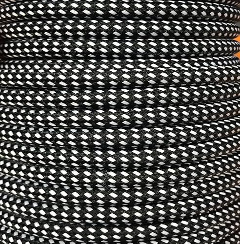 15 m langes Textilkabel, schwarz/weiß 15 m langes Textilkabel, schwarz/weiß von WatioWave