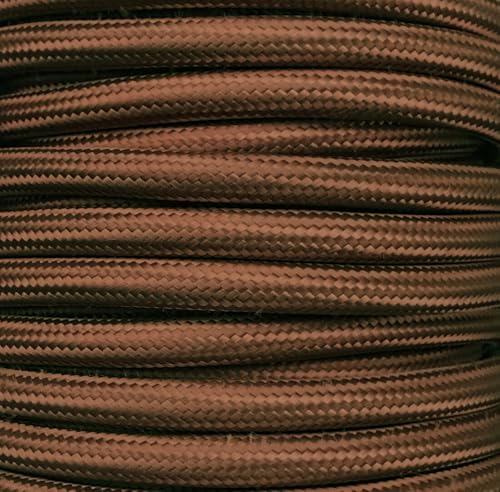 25 m Textilkabel, glatt, braun matt von WatioWave