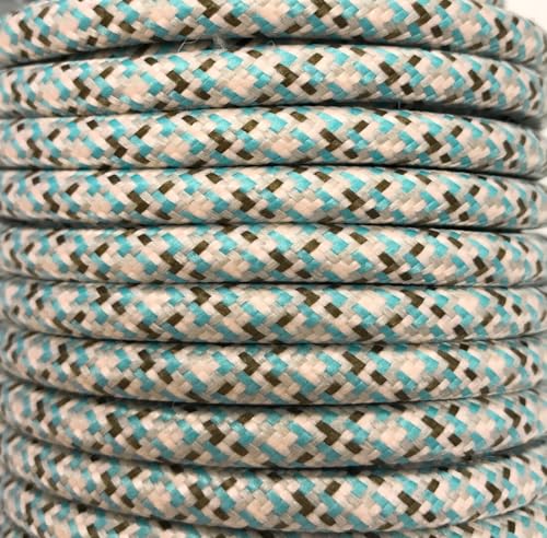 25 m Textilkabel blau Nordic Pixel matt von WatioWave