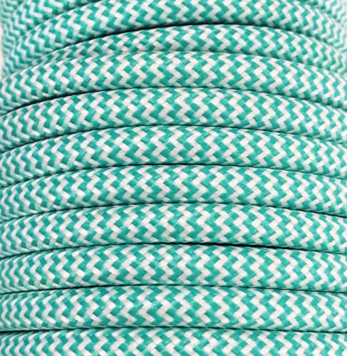 25 m ZIGZAG Textilkabel, Mint/Weiß von WatioWave