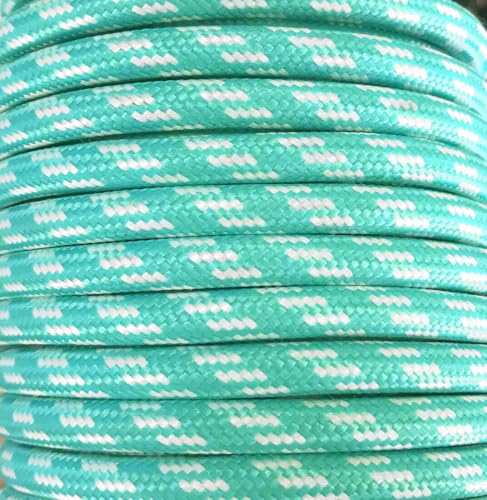 25 m langes Textilkabel Fenix, Mint/Weiß von WatioWave