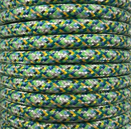5 m Textilkabel Grün Pixel glänzend von WatioWave