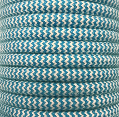 5 m ZIG-ZAG Textilkabel, blau von WatioWave