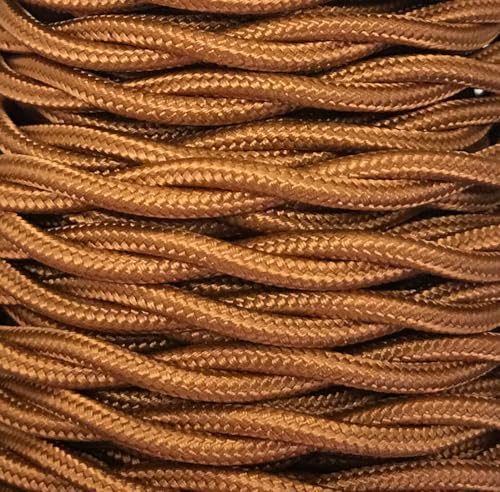 5 m geflochtenes Textilkabel Altgold von WatioWave