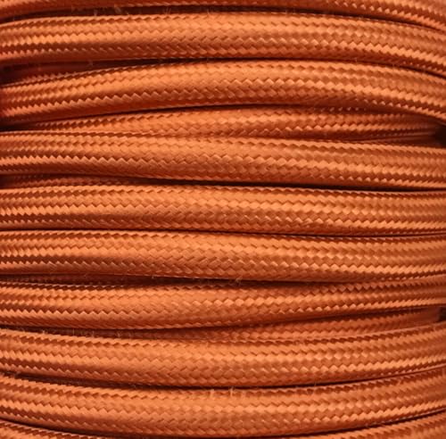 5 m langes Textilkabel, glatt, Kupfer, glänzend von WatioWave