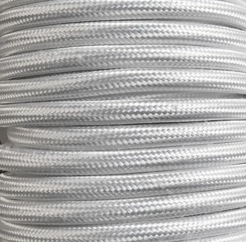 5 m langes Textilkabel, glatt, glänzend, Weiß von WatioWave