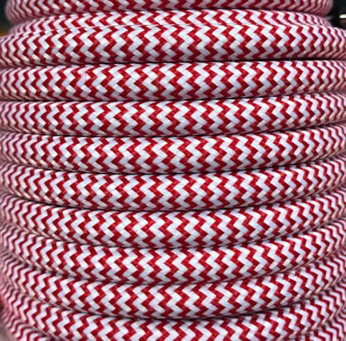 Textilkabel, Zickzag, 15 m, Weiß/Rot Textilkabel, Zickzag, 15 m, Weiß/Rot von WatioWave