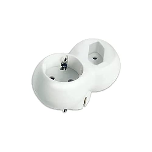 WatioWave 4,8 mm Doppelsteckdosenadapter, ideal für den privaten und professionellen Gebrauch. Unterstützt bis zu 16 A und gewährleistet eine sichere und effiziente Verbindung für Ihre elektrischen von WatioWave