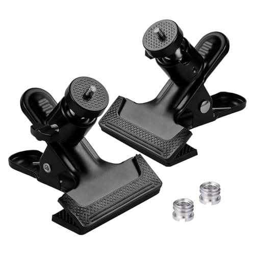 2 Stück Kamera Klemmhalter Set, 360° Kamera Klemme Clips mit 1/4" Gewinde Kugelkopf, Klemmstativ Blitzhalterung Kompatibel mit GoPro Hero DSLR SLR Kamera Stativ 2 Stück Kamera Klemmhalter Set, 360° Kamera Klemme Clips mit 1/4" Gewinde Kugelkopf, Klemmstativ Blitzhalterung Kompatibel mit GoPro Hero DSLR SLR Kamera Stativ von Watproofit