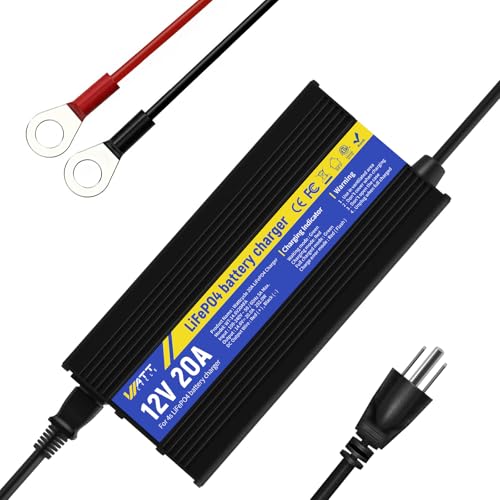 WattCycle 14.6V 20A Intelligentes Float-Ladegerät - Batterieladegerät für alle Fahrzeugtypen, funkenfreie Technologie, geringes Gewicht - schützt Li-Ion-Batterien mit effizienter Ladung WattCycle 14.6V 20A Intelligentes Float-Ladegerät - Batterieladegerät für alle Fahrzeugtypen, funkenfreie Technologie, geringes Gewicht - schützt Li-Ion-Batterien mit effizienter Ladung von Wattcycle