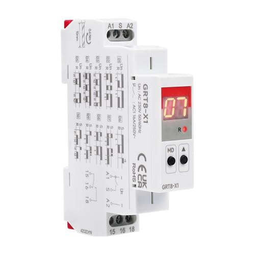 Wattive Zeitrelais Verzögerungsrelais Digital Verzögerung Zeitrelais AC230V Hutschiene Relaiszeitschaltuhr Mini Nachlaufrelais Ausschaltverzögerungs Zeitrelais 0,1 s – 99 Tage Ultralange Einschaltverz Wattive Zeitrelais Verzögerungsrelais Digital Verzögerung Zeitrelais AC230V Hutschiene Relaiszeitschaltuhr Mini Nachlaufrelais Ausschaltverzögerungs Zeitrelais 0,1 s – 99 Tage Ultralange Einschaltverz von Wattive