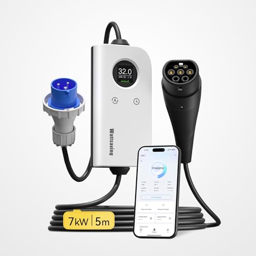 Wallbox bis 7 kW mit CEE-Stecker, 5 Meter Ladekabel, Schedule Charging von Wattsaving