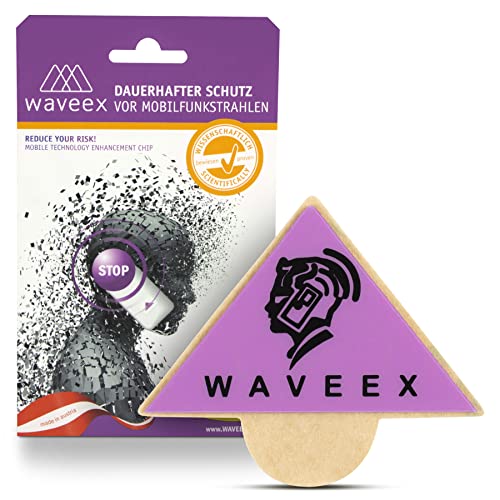 WAVEEX 4 STK. Schutzaufkleber gegen Strahlung – für Handy, Smartphone, Tablet, Laptop, Babyphone, WLAN-Router sowie DECT-Telefon – Strahlenschutz Handy Aufkleber – leicht anzubringen von Waveex