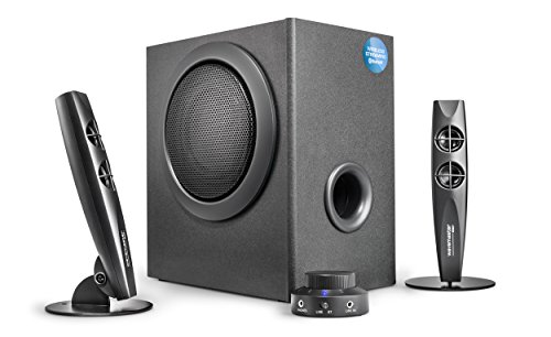 Wavemaster STAX BT 2.1 Lautsprecher System (46 Watt) mit Bluetooth-Streaming Aktiv-Boxen Nutzung für TV/Tablet/Smartphone/PC schwarz (66211) von Wavemaster