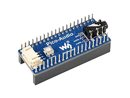 Audio-Modul-Erweiterungsplatine für Raspberry Pi Pico, mit PCM5101A Low-Power-Stereo-Decoder, I2S-Bus, Dual-Kanal-Lautsprecher-Header, 3,5-mm-Audio-Buchse, Kopfhörer-Lautsprecher-Ausgang von Waveshare
