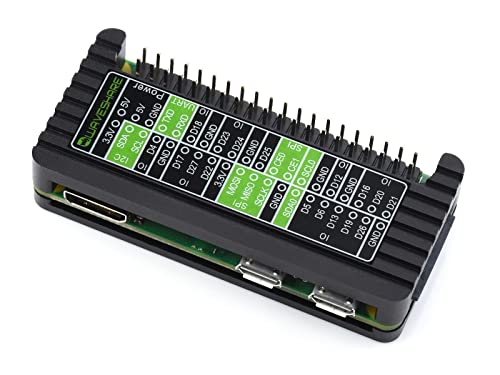 Gehäuse aus Aluminiumlegierung für Raspberry Pi Zero 2 W/Zero W/Zero Series Boards, mit Buntem GPIO Etikett, Integrierter Wärmeableitung, WiFi Nicht Abschirmendes Design Gehäuse aus Aluminiumlegierung für Raspberry Pi Zero 2 W/Zero W/Zero Series Boards, mit Buntem GPIO Etikett, Integrierter Wärmeableitung, WiFi Nicht Abschirmendes Design von Waveshare