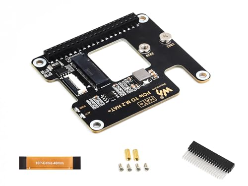 PCIe auf M.2 Adapter für Raspberry Pi 5, unterstützt M.2 NVMe SSD 2230 2242, unterstützt Gen2 und Gen3 Modi von Waveshare