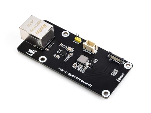 PCIe zu Gigabit ETH Board für Raspberry Pi 5, PCIe Adapter Unterstützt Raspberry Pi OS, Unterstützt Stromversorgung über PCIe-Kabel, Treiber-frei, Plug und Play von Waveshare