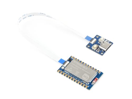 RP2040-BLE Development Board Kit Basierend auf Raspberry Pi RP2040 Mikrocontroller Chip, Unterstützt Bluetooth 5.1 Dual Mode, Beinhaltet RP2040-BLE Dev Board+USB Typ-C Adapter Board+FPC Kabel von Waveshare