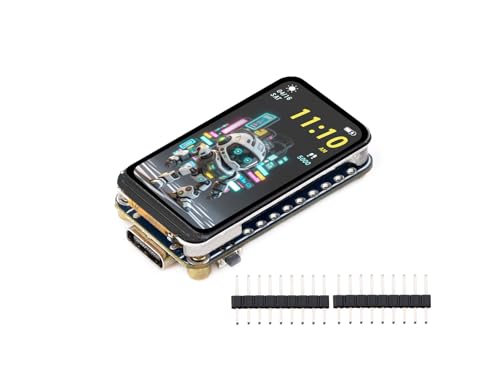 RP2350 1.47 Zoll LCD Display Entwicklungsplatine Basierend auf Raspberry Pi RP2350 Mikrocontroller, mit Onboard 1.47 Zoll LCD 172×320 Pixel 262K Farbdisplay, Bunte RGB-LED, etc., Typ-C USB Port von Waveshare