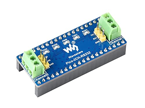 RS232 Modul für Raspberry Pi Pico 2 Kanal UART zu RS232 Mutual Konverter Enthält RS232-Transceiver SP3232EEN, Verwendet UART-Bus, Baudrate bis zu 912600bps von Waveshare