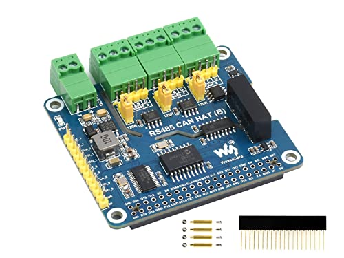 RS485 CAN HAT für Raspberry Pi, 2-Kanal RS485 und 1-Kanal CAN, SPI Kommunikation, Industrietaugliche Isolierung mit Mehreren Schutzfunktionen von Waveshare