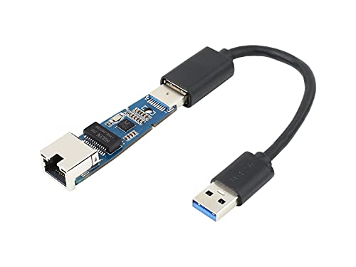 USB 3.2 Gen 1 zu Gigabit Ethernet Konverter, 10/100/1000 Mbps Gigabit Netzwerkadapter Kompatibel mit Raspberry Pi CM4, Jetson Nano, PC, Win10/8.1/8/7/Mac/Linux/Android, Plug and Abspielen von Waveshare