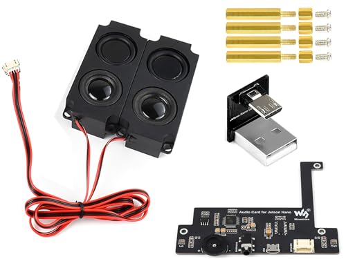 USB-Audio-Codec für Jetson Nano, USB-Soundkarte, treiberfrei, Plug-and-Play, unterstützt Aufnahme und Wiedergabe, integriertes Mikrofon und Lautsprecher-Header von Waveshare