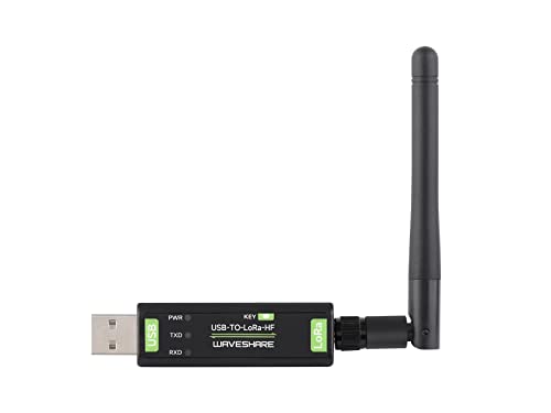 USB zu LoRa Wireless Datenübertragung Modul Basierend auf SX1262, Unterstützt Punkt zu Punkt, Punkt zu Multipunkt, Relay Netzwerk, AES, etc. 850~930MHz Frequenz, Treiberlos, Einfach zu Bedienen von Waveshare