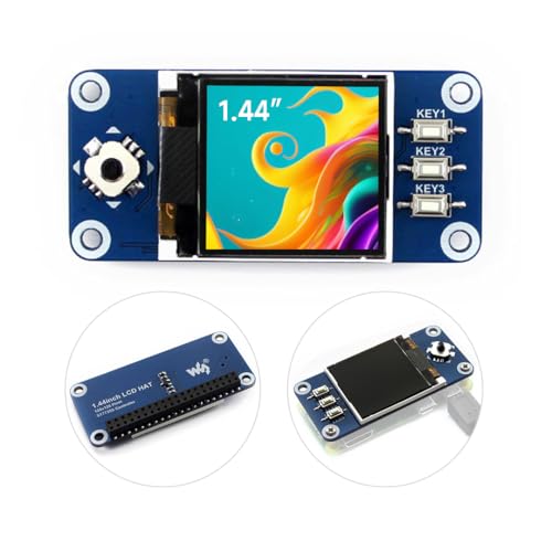 Waveshare 1.44inch LCD Display Hat for Raspberry Pi 128x128 Pixels with Embedded Controller Communicating Via SPI Interface von Waveshare