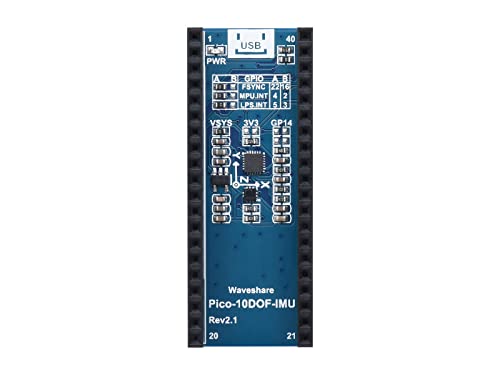 Waveshare 10-DOF IMU Sensor Module for Raspberry Pi Pico Incorporates 9-Axis Motion Sensor ICM20948 and Baroceptor LPS22HB von Waveshare