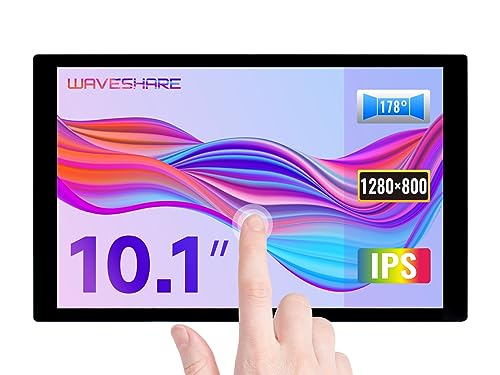 Waveshare 10.1inch Capacitive Touch Control Panel, Compatible with Raspberry Pi, 1280×800 Resolution, IPS Display, DSI Interface, Capacitive 10-Point Touch, Full Color, with 178° Wide Viewing Angle von Waveshare