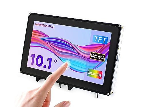 Waveshare 10.1inch Capacitive Touch Screen LCD with Case, 1024 x 600 Resolution HDMI Control Panel, Compatible with Raspberry Pi/Jetson Nano/Windows von Waveshare