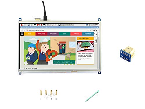 Waveshare 10.1inch HDMI LCD Monitor Raspberry pi Resistive Touch Screen Display 1024 * 600 High Resolution for Raspberry Pi 2B/3B/3B+/4B(The Pi 1 Model B or Pi Zero Need HDMI Cable) von Waveshare