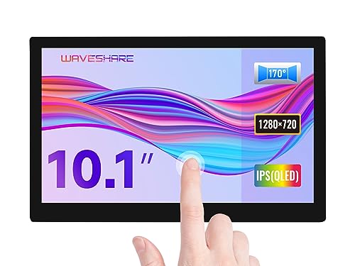 Waveshare 10.1inch QLED Control Panel,Compatible with Raspberry Pi/Jetson Nano/PC/Game ConsoleQuantum Dot Display Capacitive Touch 1280×720 Resolution G+G Toughened Glass Panel 170°Viewing Angle von Waveshare