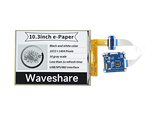 Waveshare 10.3inch Flexible E-Ink Display HAT for Raspberry Pi IT8951 Controller USB/SPI/I80 Interface 1872×1404 E-Paper Panels Supports Partial Refresh No Backlight… von Waveshare
