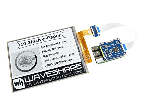 Waveshare 10.3inch e-Paper HAT, 1872 x 1404 Resolution, Flexible E-Paper Display, Compatible with Raspberry Pi/Windows PC/STM32 von Waveshare