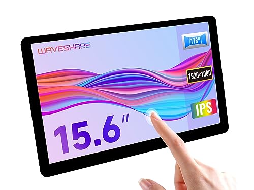 Waveshare 15.6inch Capacitive Touch Screen 1920 x 1080 Pixel LCD with Toughened Glass Cover, HDMI, IPS, Compatible with Raspberry Pi/Jetson Nano/PC/Game Console von Waveshare