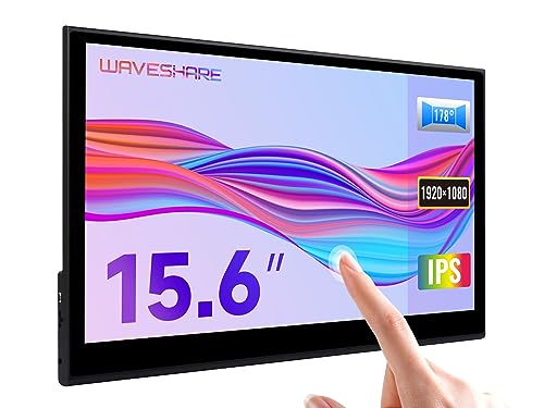 Waveshare 15.6inch QLED Quantum Dot Touchscreen, 1920 x 1080 Pixels, 100% sRGB, 178° Viewing Angle, Up to 10-Touch, with Speaker, for Raspberry Pi/Jetson Nano/VisionFive2/Game Console/PC Windows von Waveshare
