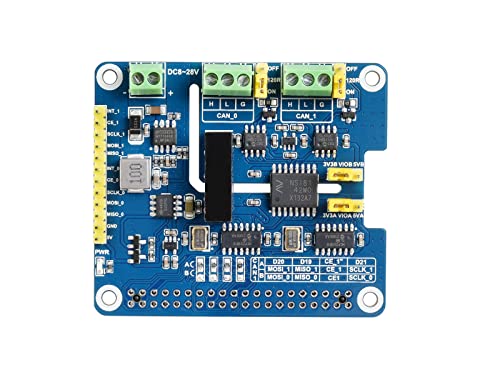 Waveshare 2 Channel CAN FD Expansion HAT for Raspberry Pi Supports CAN with Flexible Data Rate Multi Onboard Protection Circuits von Waveshare