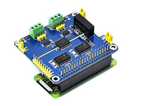 Waveshare 2-Channel Isolated CAN Expansion HAT for Raspberry Pi with MCP2515 + SN65HVD230 Dual Chips Solution and Multi Onboard Protection Circuits von Waveshare