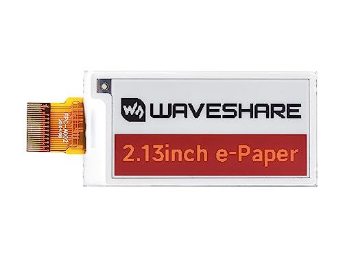 Waveshare 2.13inch E-Paper (G) raw Display, Compatible with Raspberry Pi, 250x122, Red/Yellow/Black/White,Low Power,Applicable to Price Tags,Shelf Labels,Industrial Instruments,Without Driver Board von Waveshare