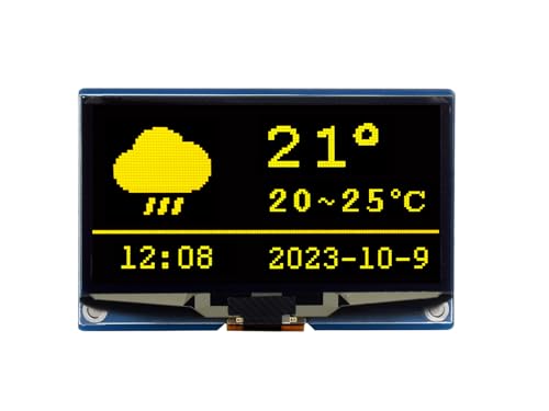 Waveshare 2.42inch OLED Display Module 128×64 Resolution SPI / I2C Communication Yellow Color Version Compatible with Raspberry Pi Jetson Nano von Waveshare