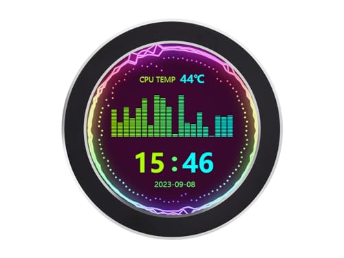 Waveshare 2.8 inch USB Monitor, Water Cooler Screen/PC Case Secondary Screen/Desktop RGB Ambient Screen, 480 x 480, with Music Spectrum Analysis Function, Type-C, CNC Metal Case in Black Waveshare 2.8 inch USB Monitor, Water Cooler Screen/PC Case Secondary Screen/Desktop RGB Ambient Screen, 480 x 480, with Music Spectrum Analysis Function, Type-C, CNC Metal Case in Black von Waveshare