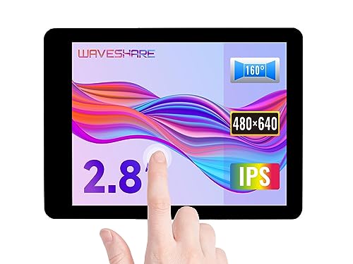 Waveshare 2.8inch Capacitive Touch Display for Raspberry Pi 4B/3B+/3A+ 480×640 Hardware Resolution DSI Interface I2C Touch Port IPS Display Panel von Waveshare