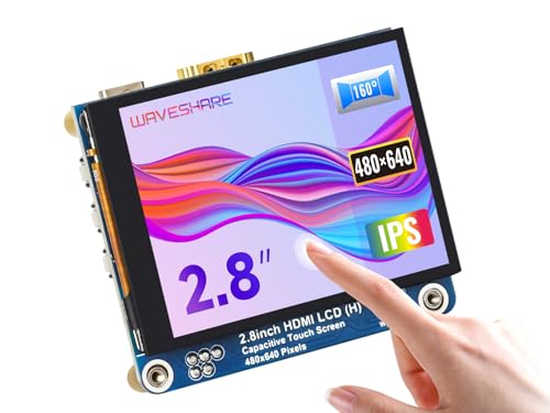 Waveshare 2.8inch HDMI IPS LCD Display (H) 480×640 Resolution Adjustable Brightness Fully Laminated Screen Supports All Versions of Raspberry Pi Jetson Nano and Windows 11/10 / 8.1/8 / 7 von Waveshare