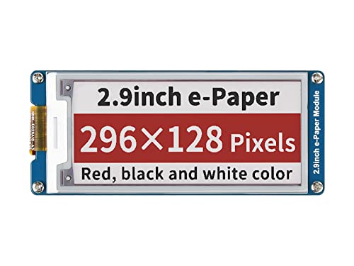 Waveshare 2.9Inch E-Paper Display Module(B) 296x128 Resolution 3.3v/5v E-Ink Electronic Paper Screen,Red Black White Three-Color Display for Raspberry Pi/Jetson Nano/Arduino/STM32 von Waveshare