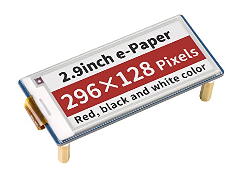 Waveshare 2.9inch E-Paper E-Ink Display Module (B) for Raspberry Pi Pico 296×128 Pixels Red/Black/White Support Full Refresh von Waveshare